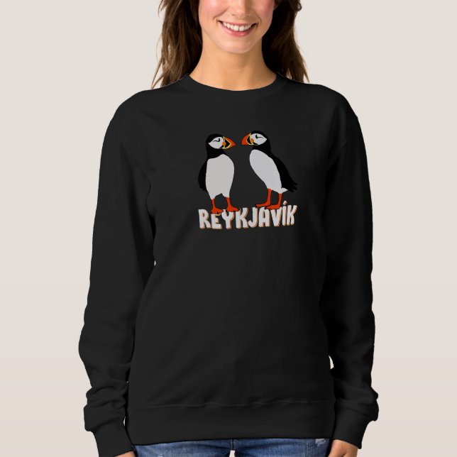 Camiseta Dois Puffins Cutes De Reykjavík Islândia 1 (Frente)