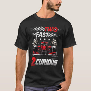 Camiseta Dois segundo aniversário de corrida rápido 2 curio