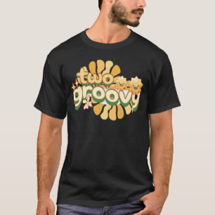 Camiseta Dois segundos aniversários De Crianças De Groovy T