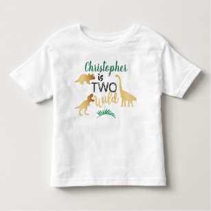 Camiseta Dois segundos aniversários de Dinossauros Selvagen