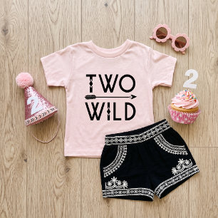 Camiseta Dois Selvagens para o 2º Aniversário de Menino ou