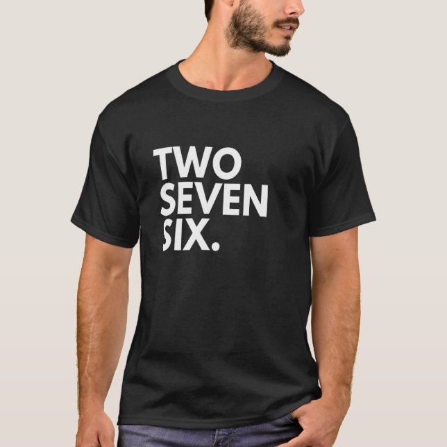 Camiseta DOIS SETE SEIS Código de área 276 Bristol VA Virgi (Frente)