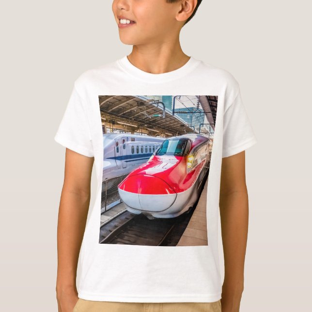 Camiseta Dois Shinkansen na Estação de Tóquio (Frente)