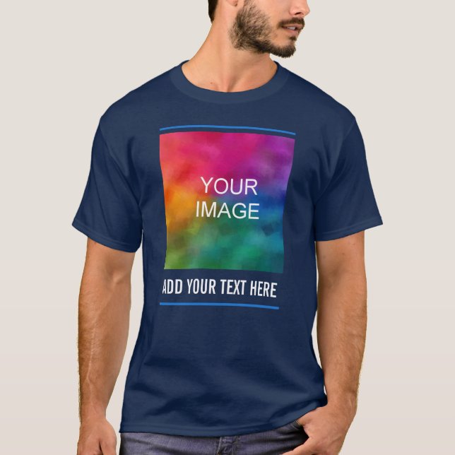 Camiseta Dois Sided TShirt Adiciona a sua imagem Fotográfic (Frente)