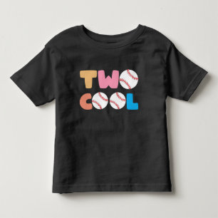 Camiseta Dois Tema De Baseball De segundo aniversário Legal