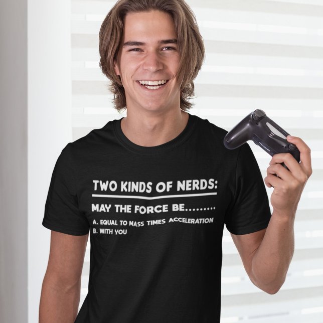 Camiseta Dois tipos de física e jogos de Nerd (Criador carregado)
