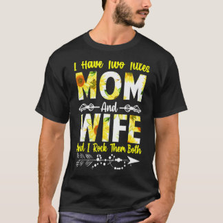Camiseta Dois Títulos Mãe e Esposa Melhor Dia de as mães De