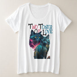 Camiseta Dois tons de amor: Gatos Vibrantes na Unidade