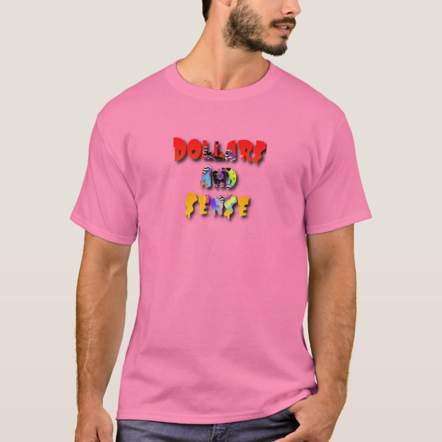 Camiseta Dólar$ E $en$e Homens Rosa   (Frente)