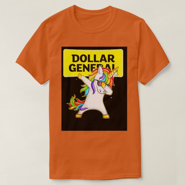 Camiseta Dólar Geral Dólar General Unicorn Dabbing Unis (Frente do Design)