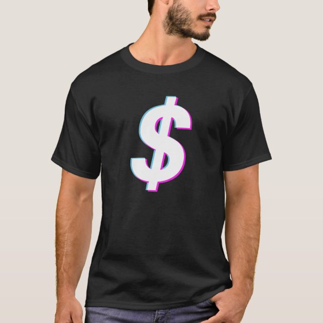 Camiseta Dólar - Sinal de Vaporwave - Dificuldade Estética (Frente)