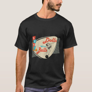 Camiseta Dólares Com Equipe De Boliches De Retrorização Vin