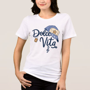 Camiseta Dolce Vita - Estilo Legal de Roupa Urbana com Estr