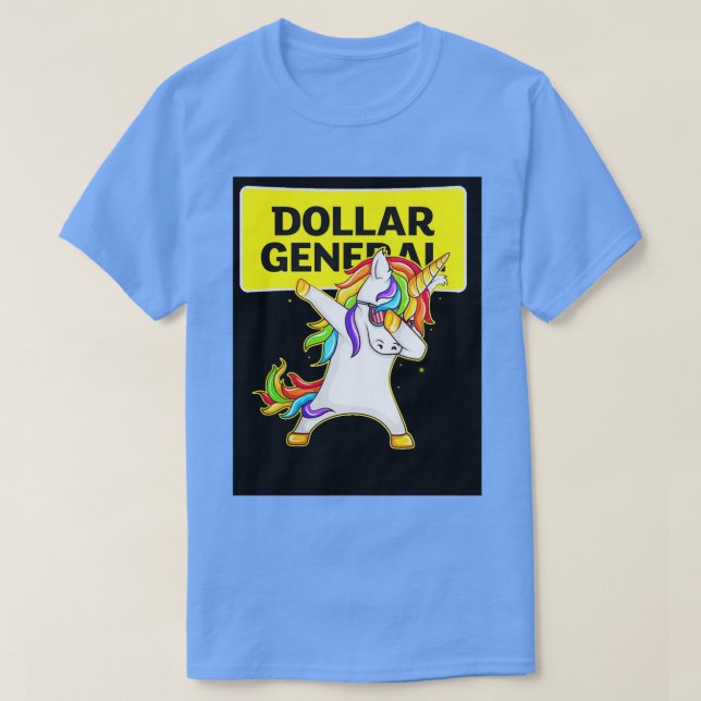 Camiseta Dollar General Dollar General Unicorn Dabbing Unis (Frente do Design)