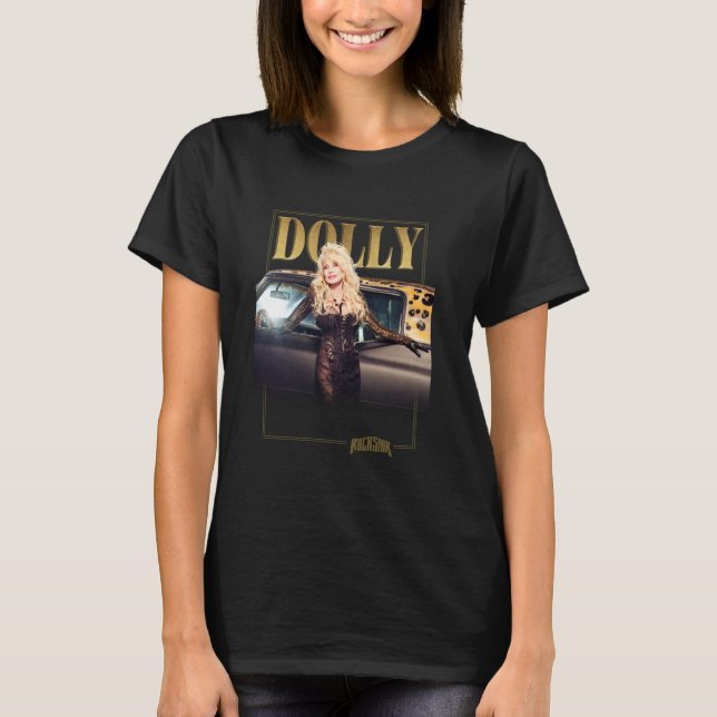 Camiseta Dolly Parton Rockstar Dourada (Frente)