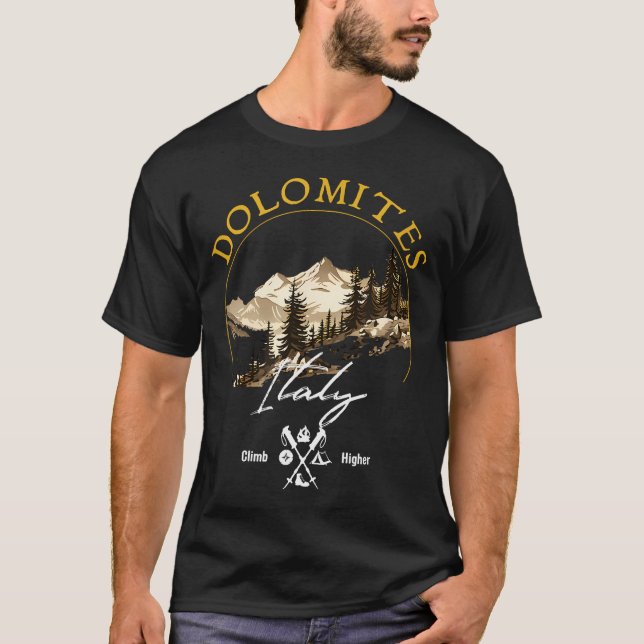 Camiseta Dolomites Retro Vintage Roupas - Dolomites (Frente)