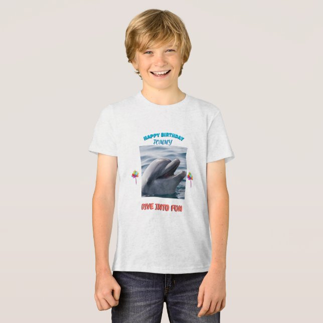 Camiseta Dolphin Aniversário Splash (Frente Completa)