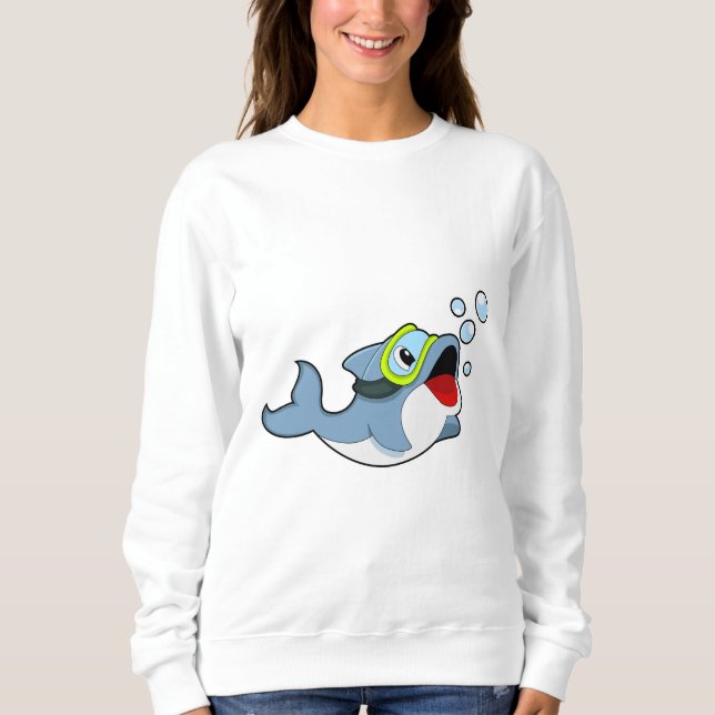 Camiseta Dolphin at Diving with Water bubbles.PNG (Frente)