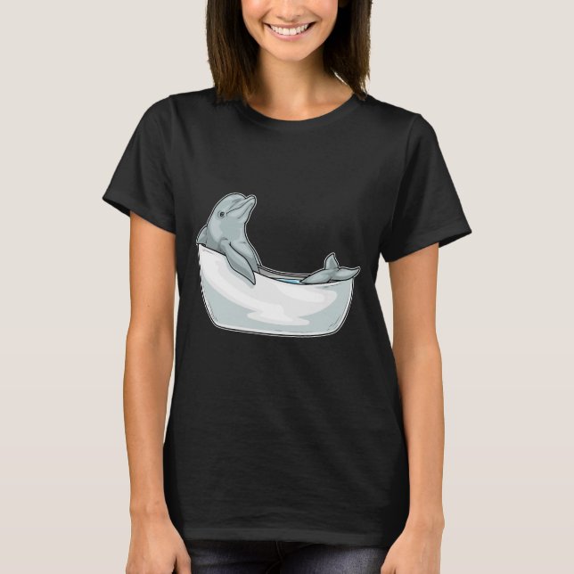 Camiseta Dolphin Bathe Bathtub (Frente)