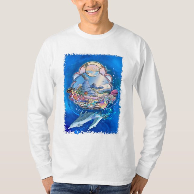 Camiseta Dolphin Beach Paradise Long Sleeve Shirt (Frente)