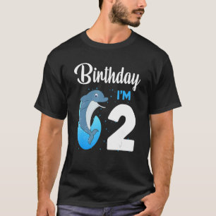 Camiseta Dolphin Birthday, 2 anos Meninos Meninos Meninos D