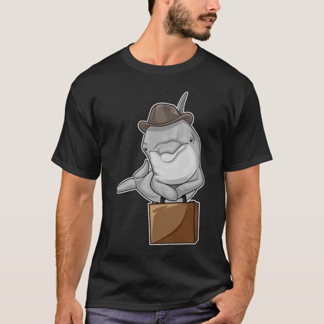 Camiseta Dolphin Businessman Briefcase (Frente)