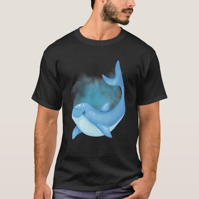 Camiseta Dolphin Deep Ocean Creatures and Rift Life 1 (Frente)