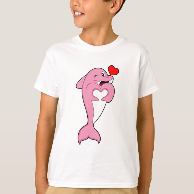 Camiseta Dolphin Love Heart (Frente)