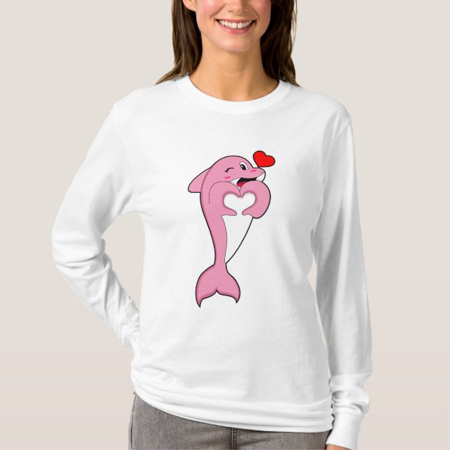 Camiseta Dolphin Love Heart (Frente)