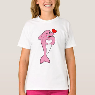 Camiseta Dolphin Love Heart
