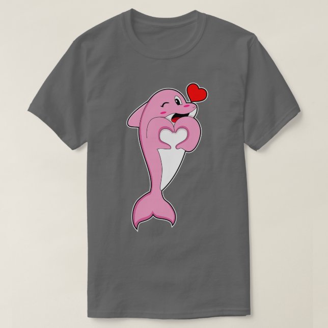 Camiseta Dolphin Love Heart (Frente do Design)