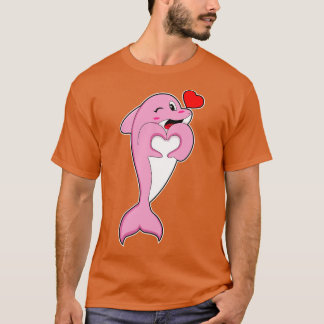 Camiseta Dolphin Love Heart