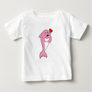 Camiseta Dolphin Love Heart
