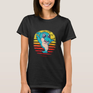 Camiseta Dolphin Retro 70s Vintage Animal Silhouette Distre