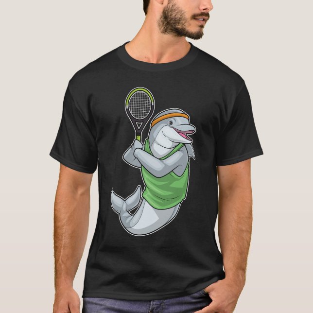 Camiseta Dolphin Tennis Tennis racket Sports (Frente)