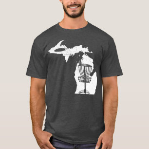 Camiseta Dom de Golf de Disco Legal do Michigan Mapa de Gol