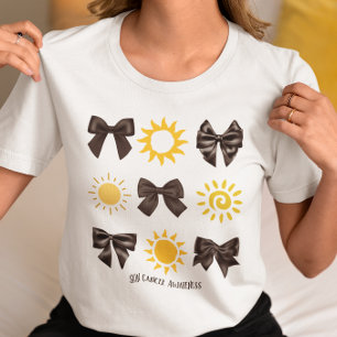 Camiseta Dom de suporte de fita preta para a consciência do