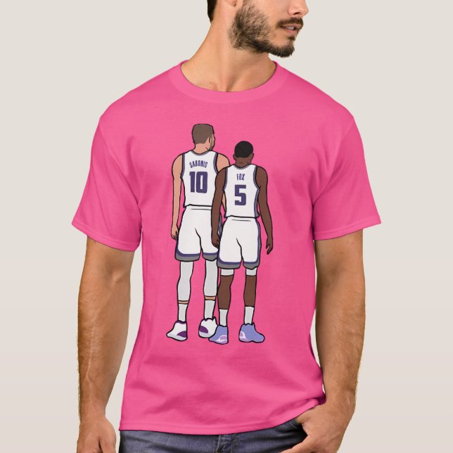 Camiseta Domantas Sabonis E De'Aaron Fox Back-To (Frente)