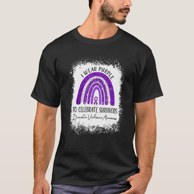 Camiseta Domestic Violence Awareness For Men and Women Kids (Frente)