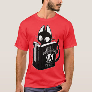 Camiseta Dominação mundial por gatos japoneses por Tobe Fon