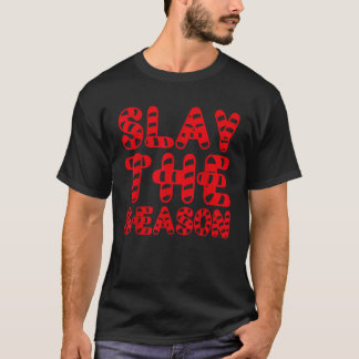 Camiseta Dominar A Temporada Letreiro de Candy Cane Rainha