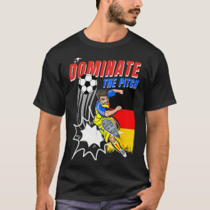 Camiseta Dominar O Campo Jogador De Futebol Ação Alemanha F