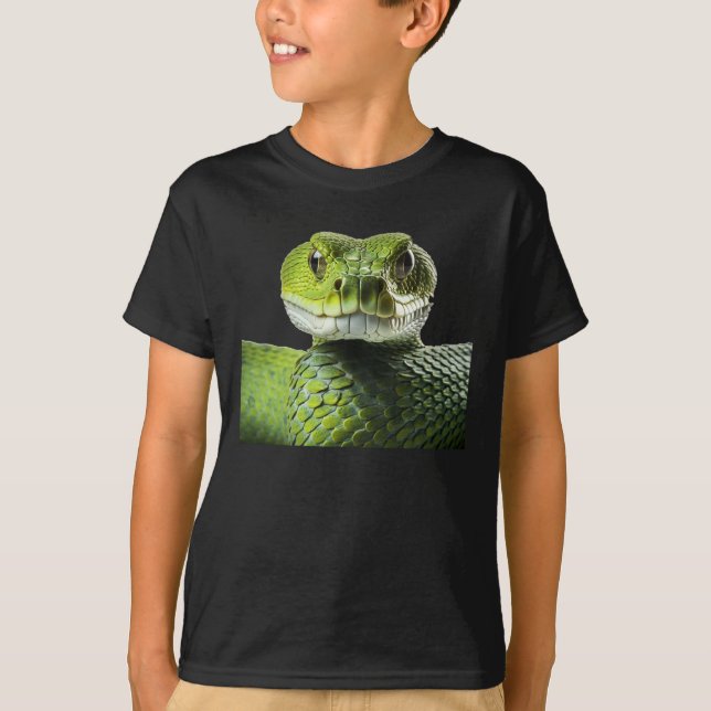 Camiseta Domine com nossa Cobra verde de Viper Menacing (Frente)