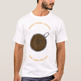 Camiseta Domine o Dia Arte de Barista Adicto ao Caféine Div