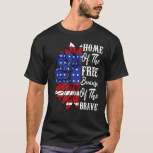 Camiseta Domine O Gratuito Porque A Corajosa Flor Americana