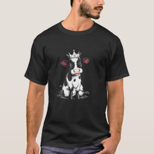 Camiseta Domine o Rebanho com esta Vaca Divertida e Coroa