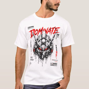 Camiseta Domine Unidade Mecha Robô Ciberpunk Distópica