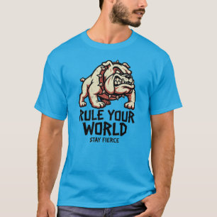 Camiseta DomineSeuMundoBulldog Libere O Poder Permaneça Fer