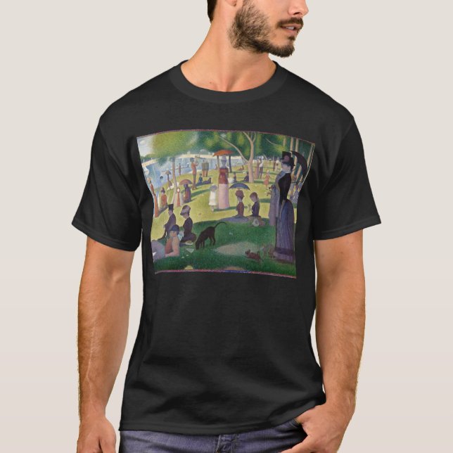 Camiseta Domingo à tarde Seurat Neo Impressionista (Frente)