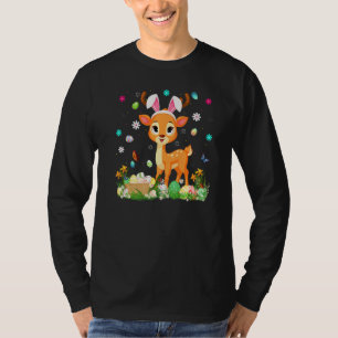 Camiseta Domingo de Páscoa de veados engraçados para ovos d